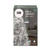 1000 LED White Christmas Tree Lights with Timer, 30m