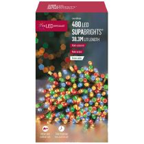 480 LED Multi-Coloured Fairy Lights with Timer, 46.3m