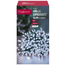 480 LED White Fairy Lights with Timer, 46.3m