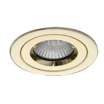 Ansell AICD IP65 Firerated GU10 MR16 Fixed Showerlight Brass