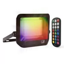 Ansell Telic 30W IP65 RGBW Floodlight With Remote Control