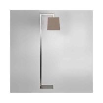 Astro Ravello Matt Nickel LED Floor Lamp with Oyster Tapered Square Shade