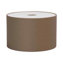 Astro Ravello Matt Nickel LED Table Lamp with Mocha Drum Shade