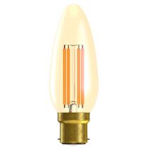 Bell 3.3W LED Vintage Candle BC 2200K Amber