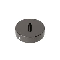 Calex metal ceiling rose 100mm 1 hole, shiny pearl black
