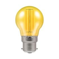 Crompton 4.5W BC LED Filament Yellow Harlequin Golfball Bulb