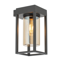 Integral Avila Outdoor Porch Wall Lantern 1 x E27 IP54 Dark Grey