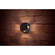 Integral Crosscube Outdoor LED Wall Light 4-Way Beam 8W 360lm 3000K IP54 Dark Grey