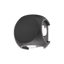Integral Crosscube Outdoor LED Wall Light 4-Way Beam 8W 360lm 3000K IP54 Dark Grey