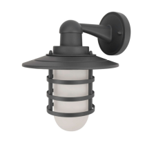Integral Lisse Outdoor Wall Lantern 1 x E27 IP44 Dark Grey