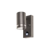 Integral Outdoor Stainless Steel Down Wall Light PIR IP54 1 X GU10 Anthracite Grey