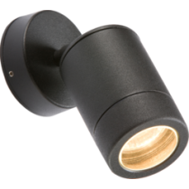 Knightsbridge IP65 Black Adjustable Wall Light GU10 35W