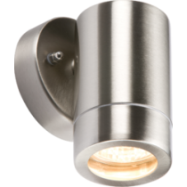 Knightsbridge IP65 Lightweight Stainless Steel Single Fixed GU10 35W Fitting