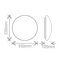 Kosnic Pico-i 12W Self-Test Emergency Integrated LED Bulkhead 