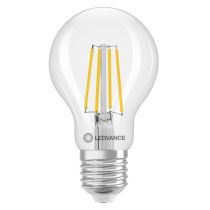 LEDVANCE Classic A E27 LED Lamp 4.9W Extra Warm White Dimmable 60W Replacement A60 GLS bulb - Front View Logo 1