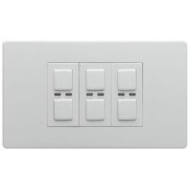 Lightwave 3 Gang Dimmer White