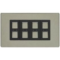 Lightwave 4 Gang Dimmer Black
