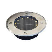 Lumena 6000K Soldial 3W LED Solar In-ground Light Stainless Steel