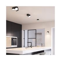 LUTEC Twin Stanos Smart Tunable Whte Surface Mounted Spot Light - Matt Black