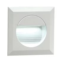 MLA Knightsbridge 230V IP54 Square Recessed Indoor/Outdoor LED Guide/Stair/Wall Light White LED