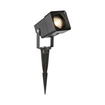 MLA Knightsbridge 230V IP65 GU10 Square Spike Light - Black 