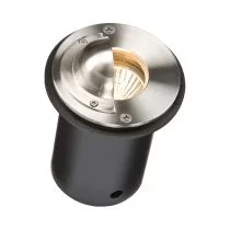 MLA Knightsbridge IP65 230V Round Stainless Steel Walkover Ground Light with Half-Lip Cover 