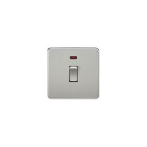 MLA Screwless 20A 1G DP Switch with Neon - Brushed Chrome