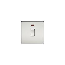MLA Screwless 20A 1G DP Switch with Neon - Polished Chrome