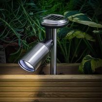 Noma Stainless Steel Solar Outdoor Spotlight 