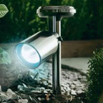 Noma Stainless Steel Solar Outdoor Spotlight 