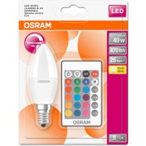Osram LED Star+ RGBW 5.5W E14 2700K Candle Remote Control