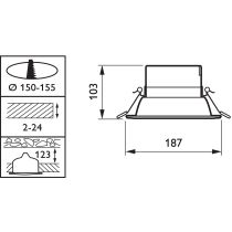 Philips Coreline LED Downlight D125B 13W 830