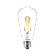 Philips CorePro E27 ST64 LED Bulb 7W Clear Warm White - 60W Replacement
