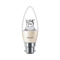 Philips Master DimTone B22 B38 Candle LED Bulb 5.5W Clear Warm Glow - 40W Replacement