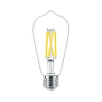 Philips Master Value E27 ST64 LED Bulb 5.9W Clear Warm White Dimmable - 60W Replacement