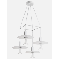 Plumen 4 Way Drop Cap Chandelier - White