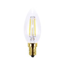 Segula LED 50201 3.5w Candle Clear 100mm E14 200lm 2200k Dimmable