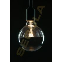 Segula LED Ambient 50499 8w Globe 125 Mirrored Silver Ring E27 400lm 2200K-2900K Dimmable