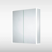 Sensio Ainsley LED Mirror Cabinet, Double Door, Diffused, Bluetooth, 700x664x130mm, Cool White