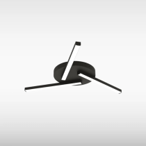 Sensio Auralis Linear LED Ceiling Light, CCT, 3 Light, Black