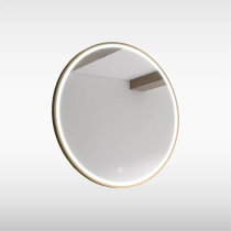 Sensio Frontier Round Seamless LED Mirror, CCT, Ø800mm, Brass