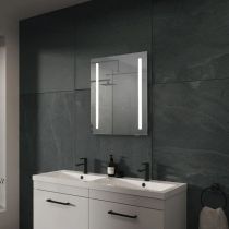 Sensio SE34495C0 Isla Plus Battery Operated LED Mirror - 500x650x30mm - Cool White - Dimensions Photo 1