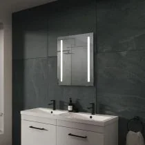 Sensio SE34495C0 Isla Plus Battery Operated LED Mirror - 500x650x30mm - Cool White - Dimensions Photo 1