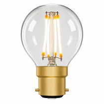 Zico G45 LED Filament Golfball Bulb B22 4W 2200K Soft Warm 320lm Dimmable Clear | 30W Equivalent | CRI 95+