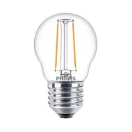 Philips CorePro E27 P45 Golf Ball LED Bulb 2W Clear Warm White - 25W Replacement
