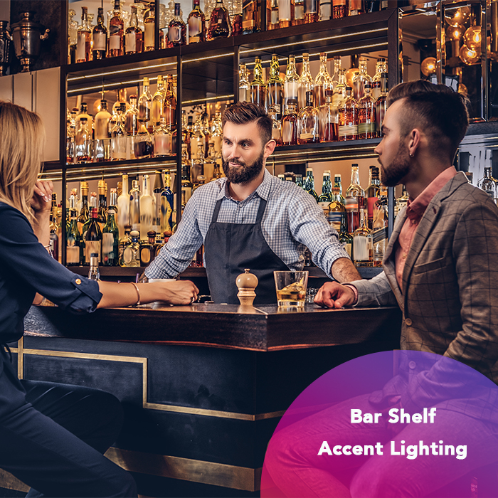 Bar Shelf Accent lighting