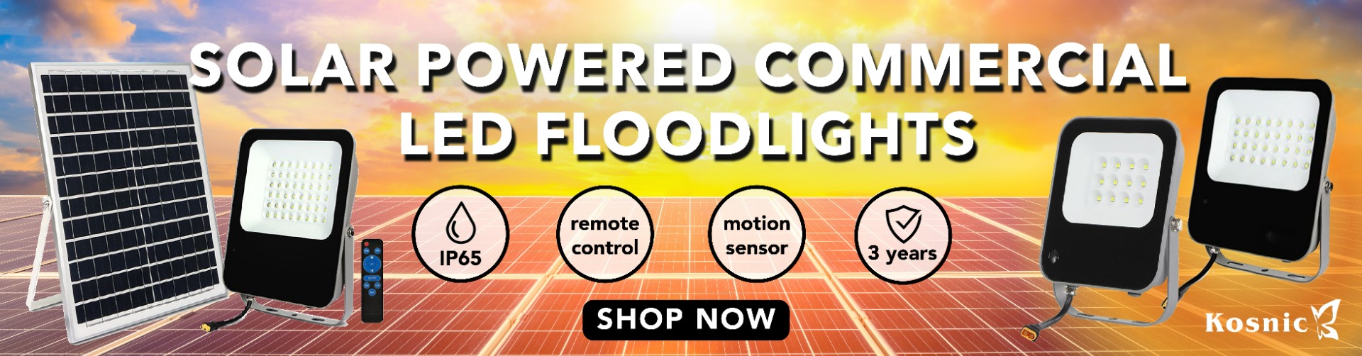 Solar Powered Commercial LED Flood Lights